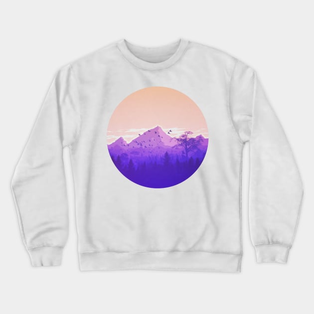 Purple Adventurer Crewneck Sweatshirt by PH-Design